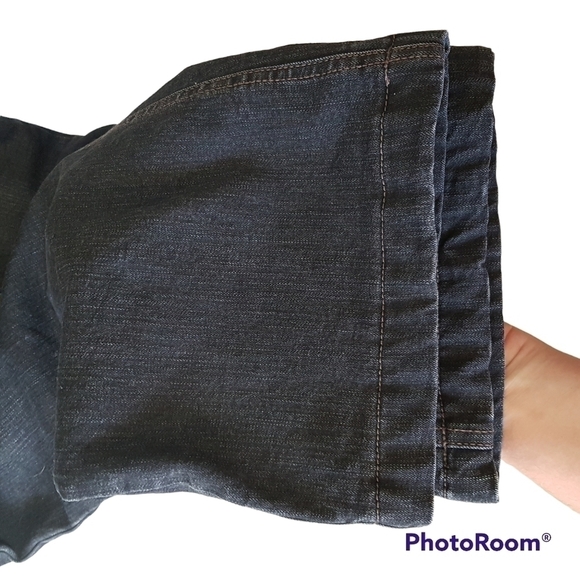 Windriver Black Tmax Fleece Lined Wide Straight Leg Jeans - Picture 8 of 15